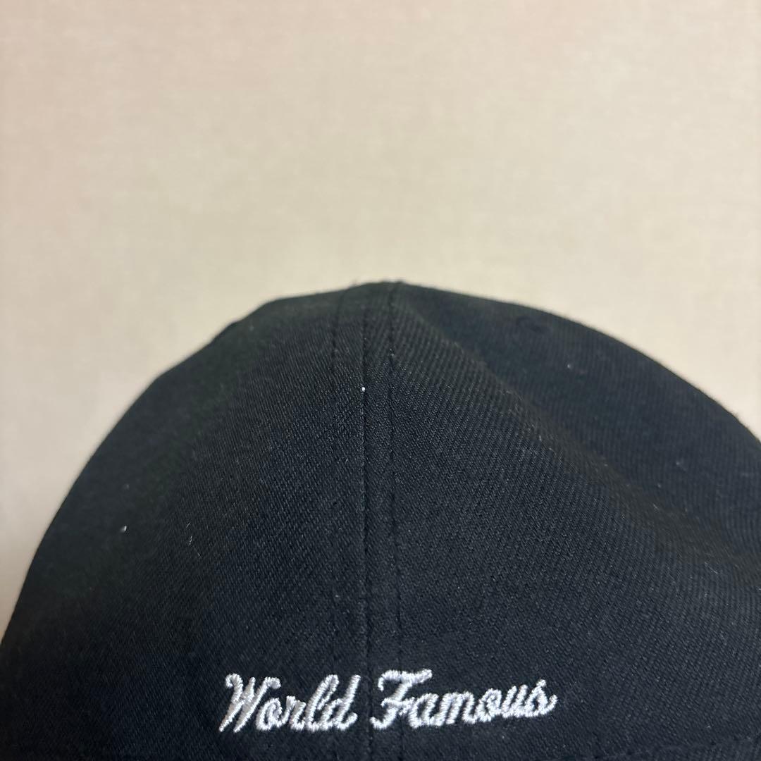 Supreme ブラック/ホワイト キャップ 7 1/4