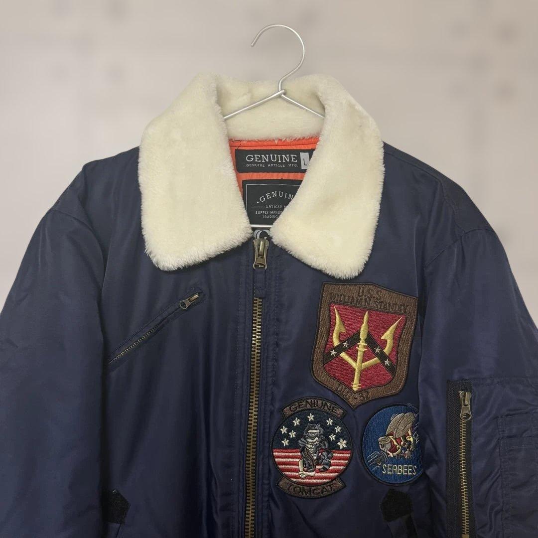 MA-1 フライトボアジャケット ネイビー