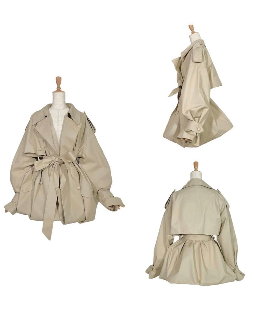 ジャケット・アウター FICTION TOKYO 2Way Balloon Trench Coat