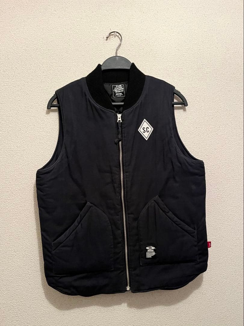 CHALLENGER ×STUSSY VEST 刺繍ベスト サイズ　M ブラック