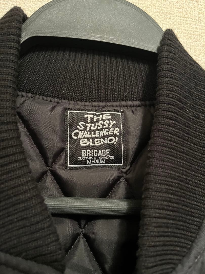 CHALLENGER ×STUSSY VEST 刺繍ベスト サイズ　M ブラック