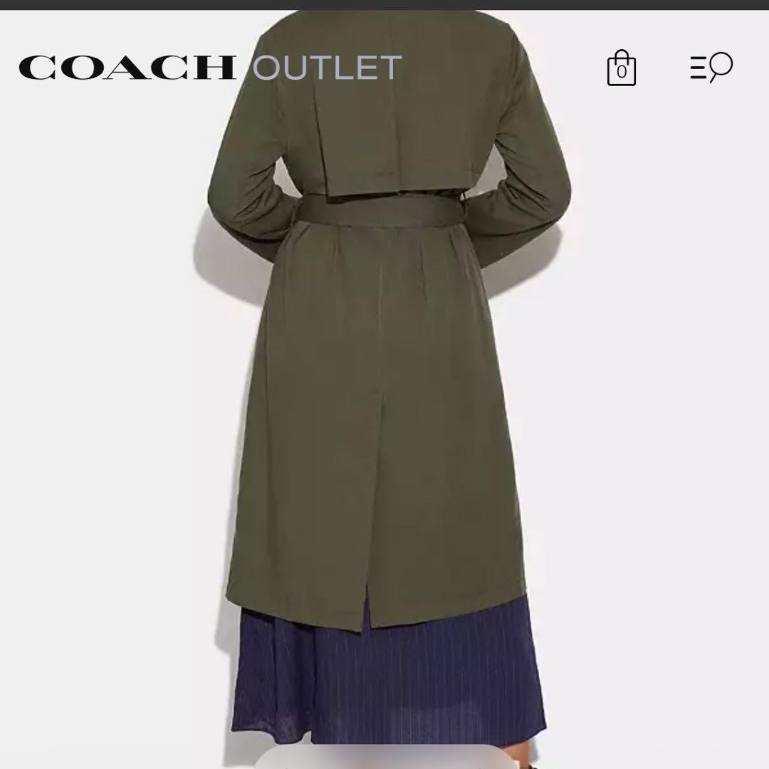 極美品⭐︎COACH 現行品 リラックス ロング トレンチコート カーキ XS