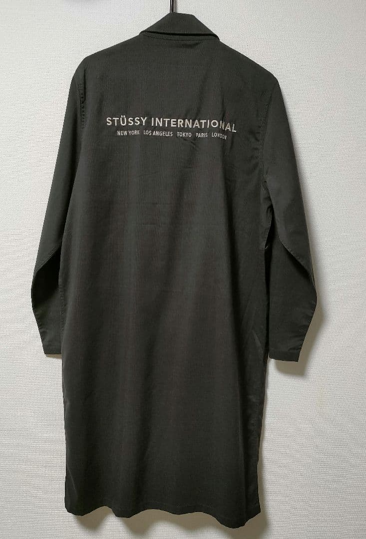 【美品】Stussy ステューシー バック刺繍 ステンカラーコート