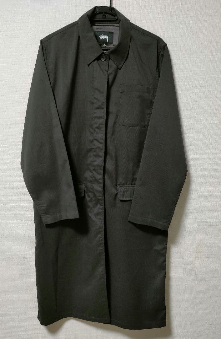 【美品】Stussy ステューシー バック刺繍 ステンカラーコート