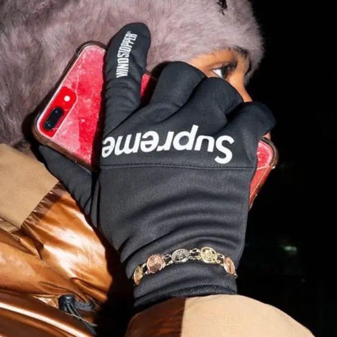 Supreme ウィンドストッパー手袋 ブラック
