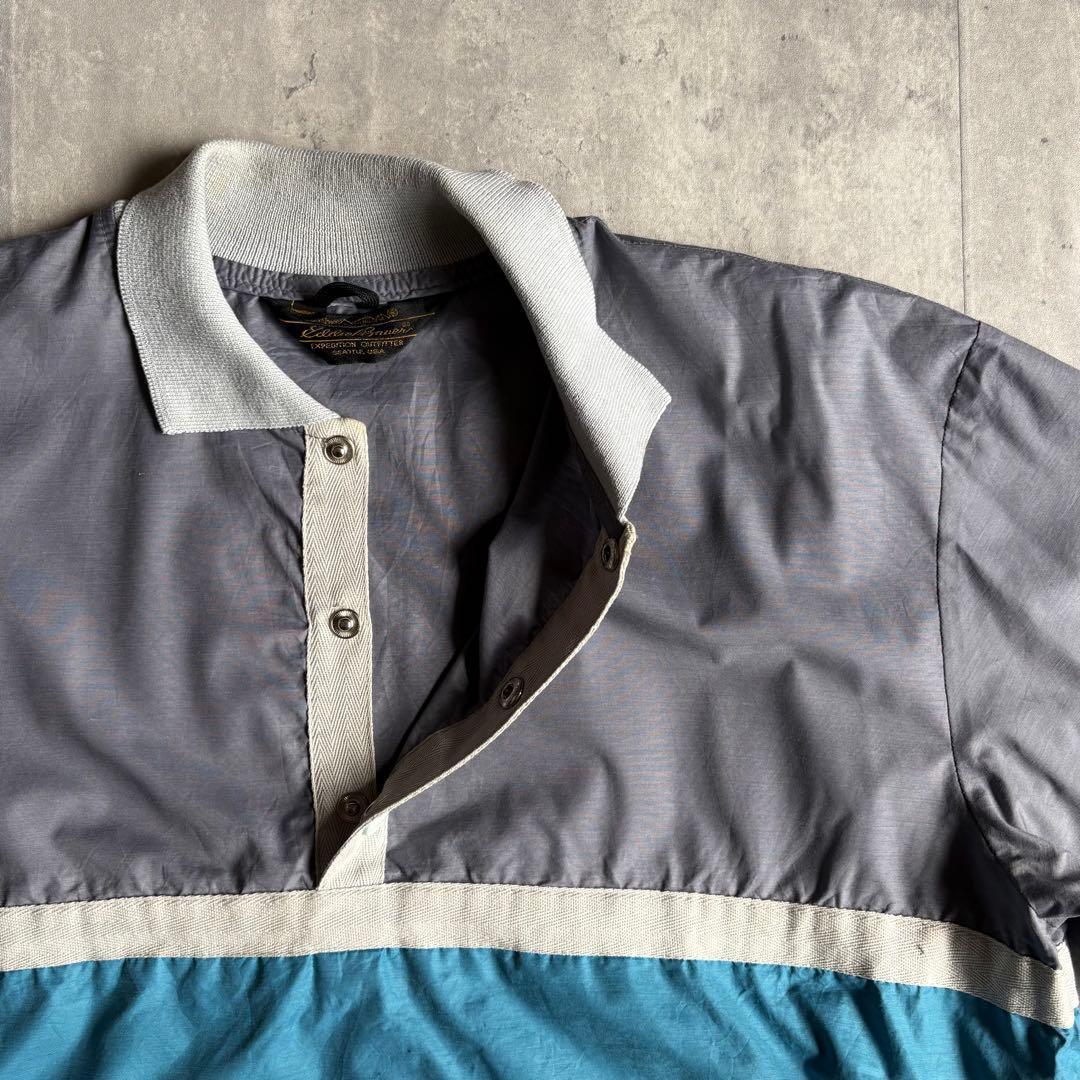【70-80s Eddie Bauer】ハーフボタン　プルオーバー　短丈