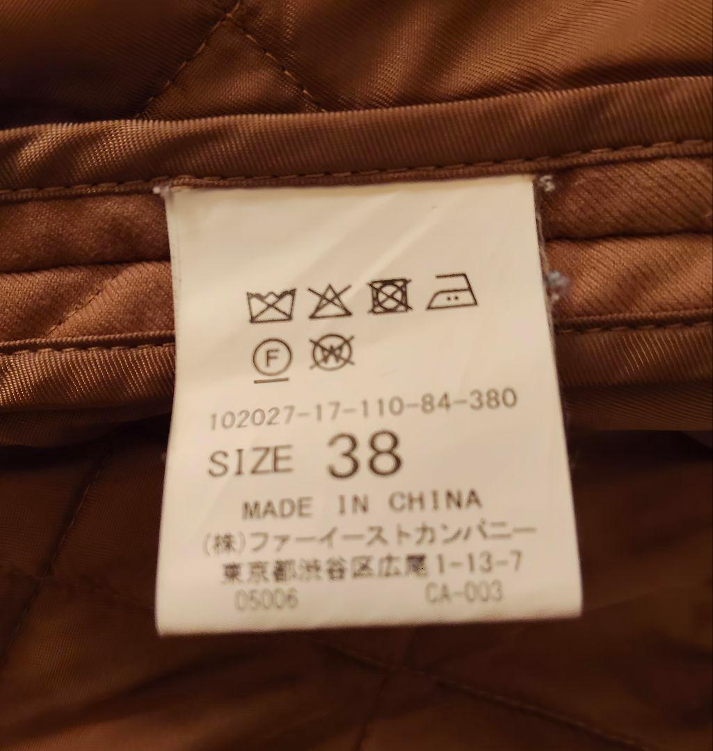 ANAYI アナイ コート キルティングドッキング ノーカラー 38 キャメル