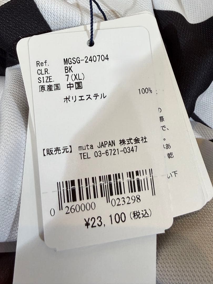 【新品】ムータマリンゴルフ　半袖　モックネック　黒　メンズ　XLサイズ