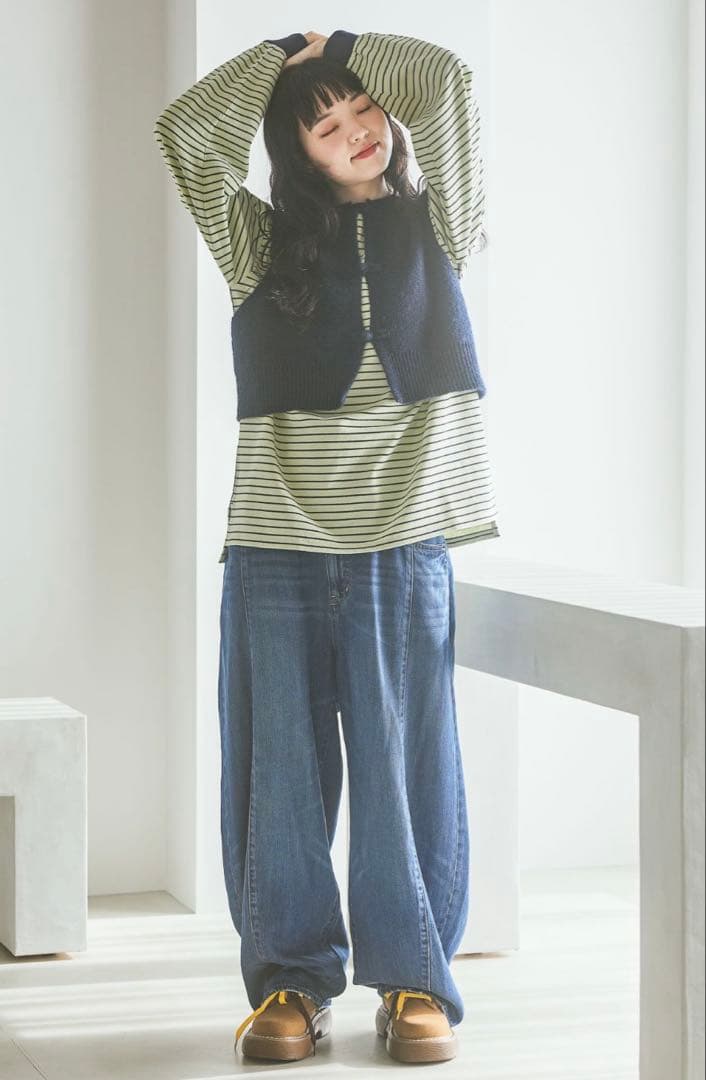 【新品】niko and ... 3Dドロップデニムパンツ