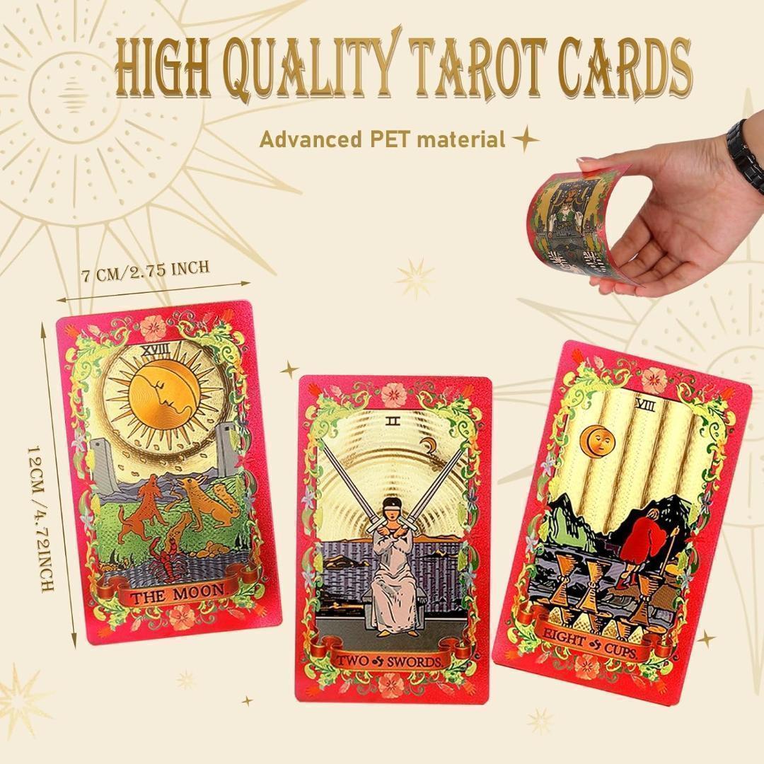 【PVCプラ製タロットカード】レアカラー✨薔薇色ローズゴールド仕様 箱入り