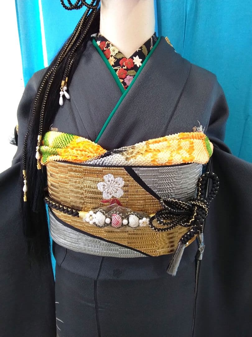 振袖フルセット、鈴乃屋誂製振袖、半襟、帯揚げ、帯締め、西陣袋帯、襦袢、ガード加工
