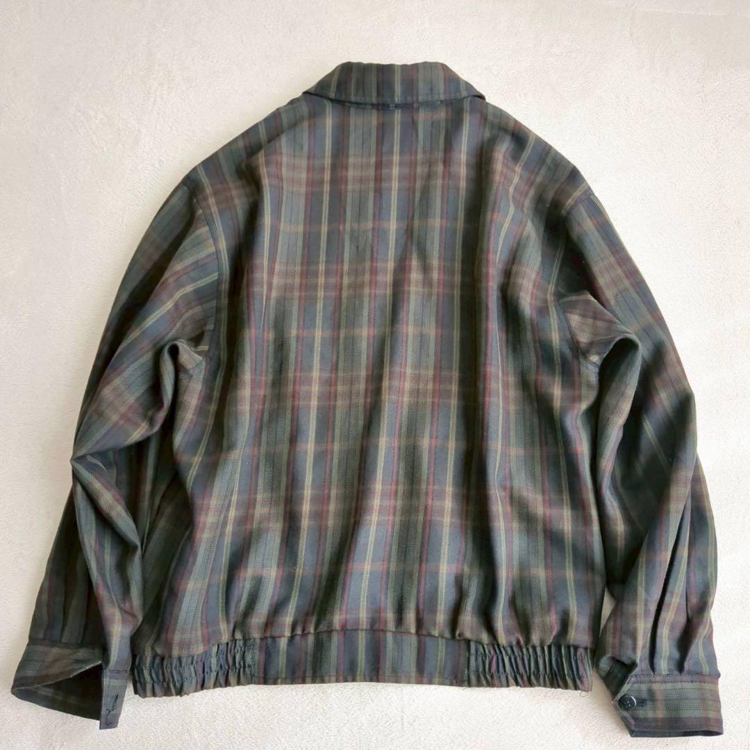 ラコステ◇スイングトップ チェック ブルゾン フルジップ ヴィンテージ 90s