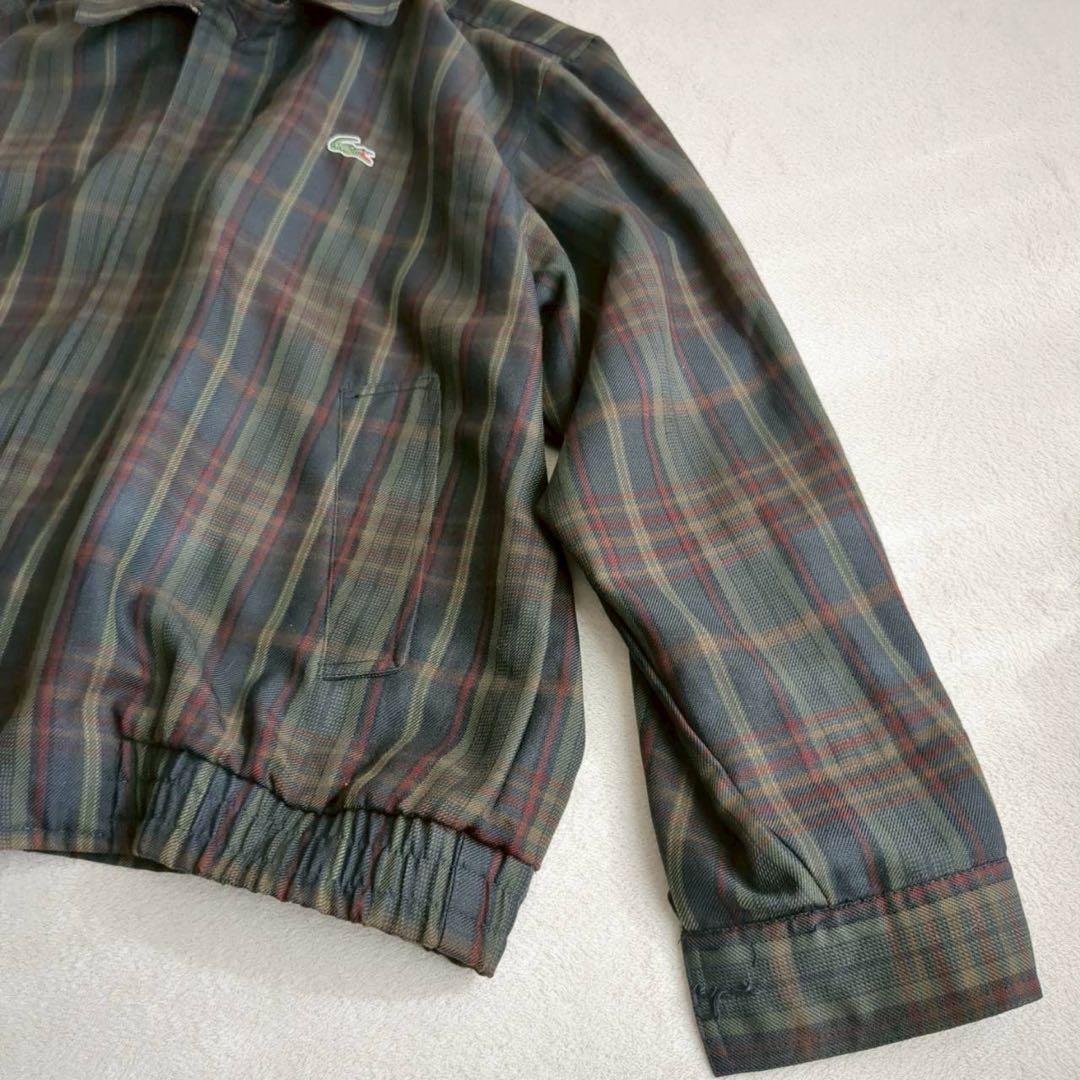 ラコステ◇スイングトップ チェック ブルゾン フルジップ ヴィンテージ 90s