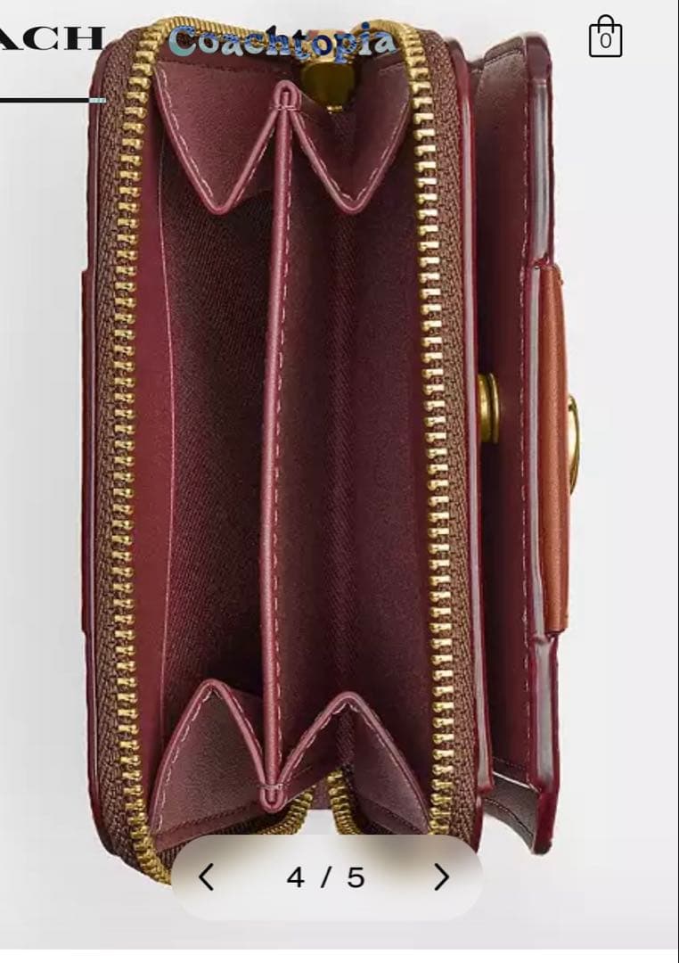 COACH ビルフォールドウォレットカラーブロックシグネチャーキャンパス