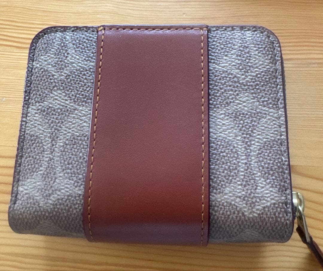 COACH ビルフォールドウォレットカラーブロックシグネチャーキャンパス