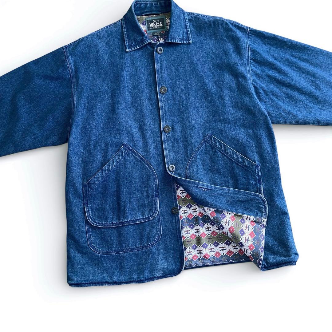 90s Woolrich ハンティング デニム ジャケット カバーオール