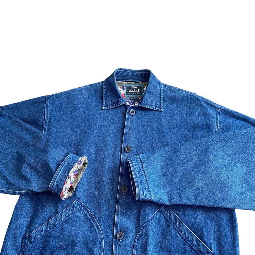 90s Woolrich ハンティング デニム ジャケット カバーオール