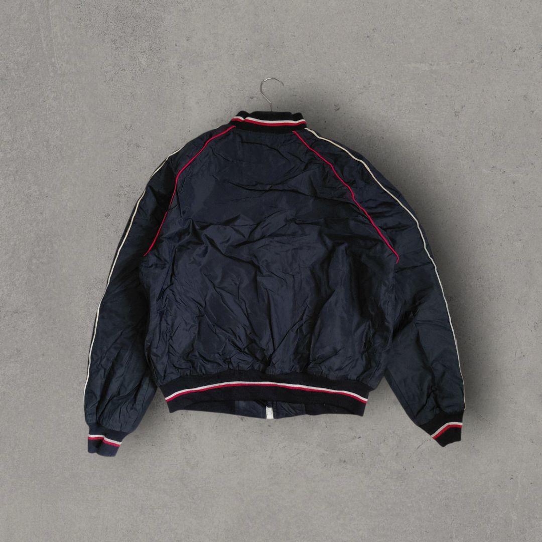 90s YAMAHA 中綿 レーシングジャケット 黒 刺繍ロゴ 一点物