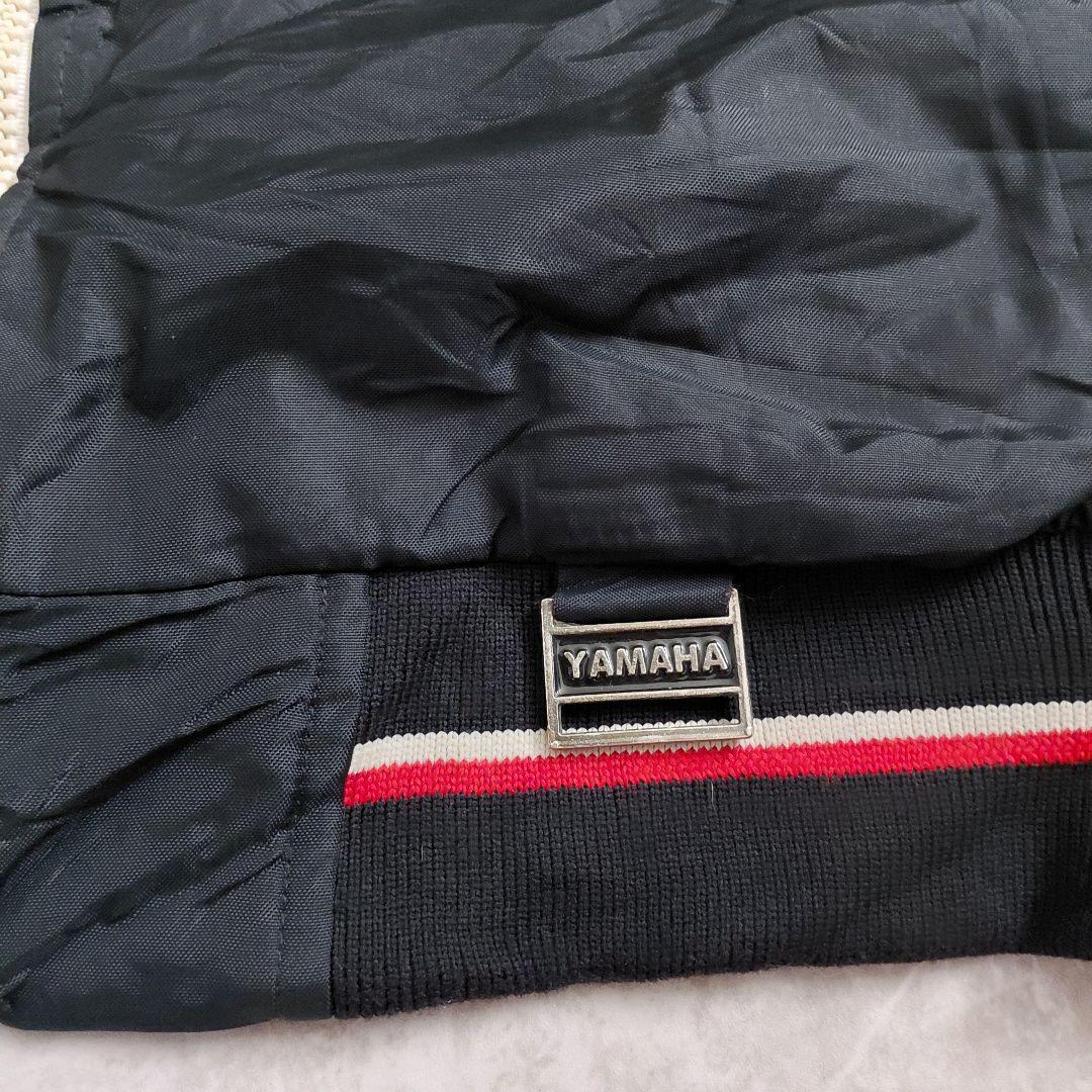 90s YAMAHA 中綿 レーシングジャケット 黒 刺繍ロゴ 一点物