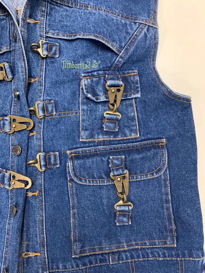 90s新品TIMBERLANDティンバーランド デニムベストジャケット ヴィンテ