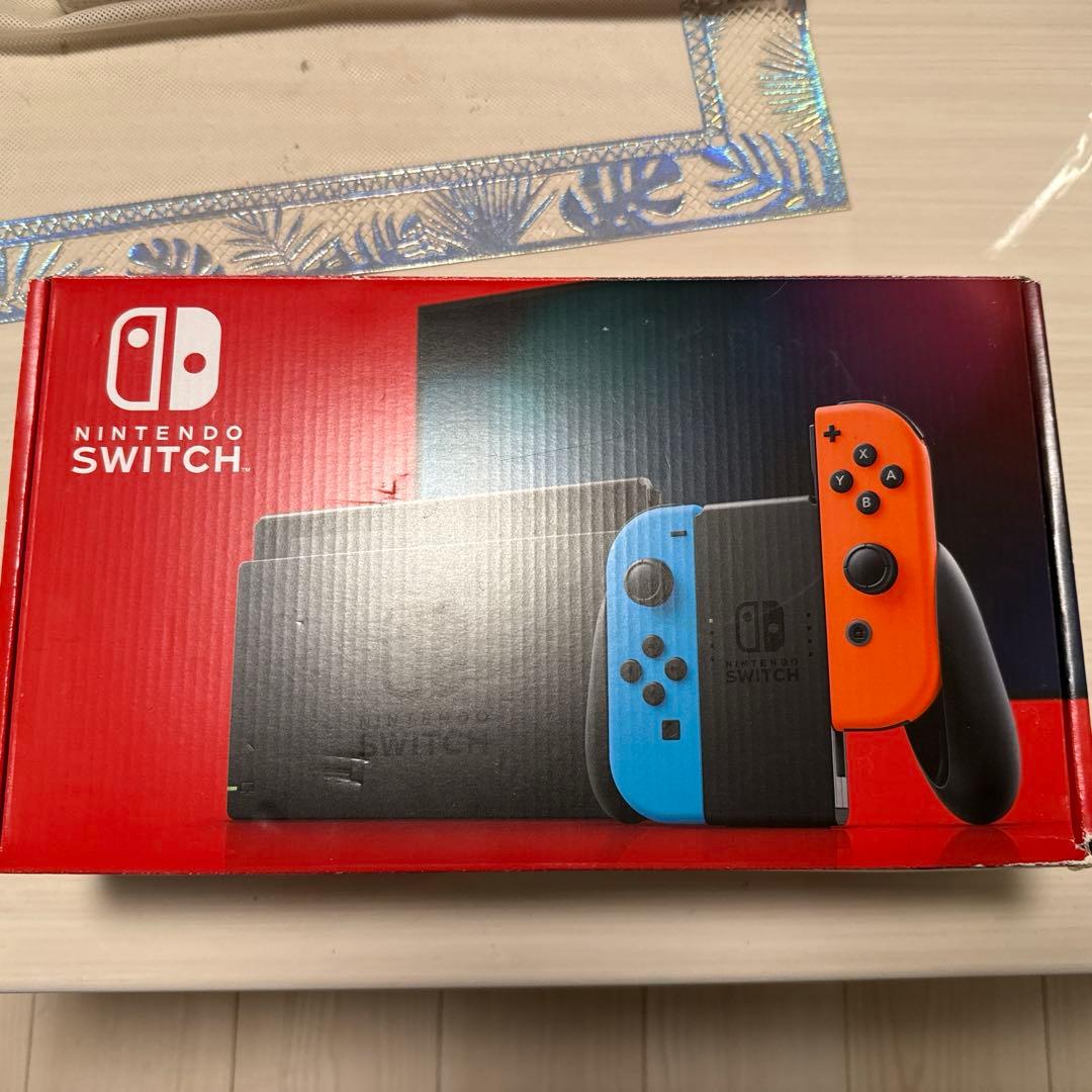 【完品/動作確認済】Nintendo Switch 本体青/赤Joy-Con付き