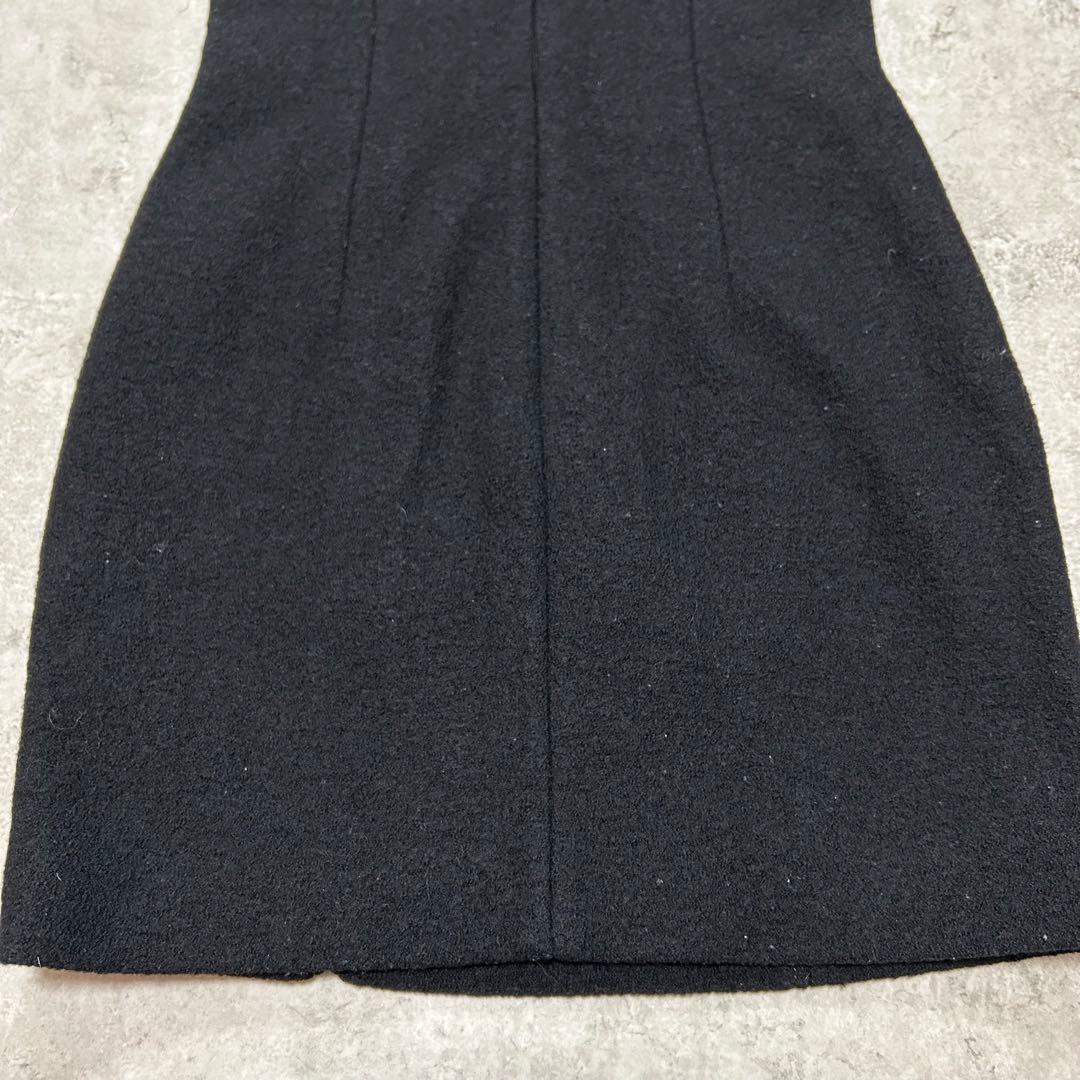 CARVEN ウールワンピース　ノースリーブ　ジップデザイン　36