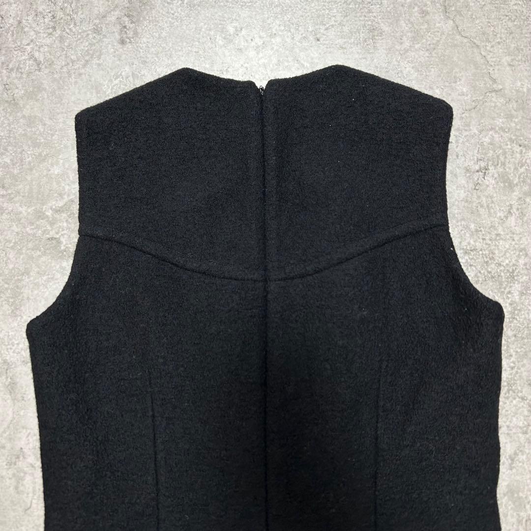 CARVEN ウールワンピース　ノースリーブ　ジップデザイン　36