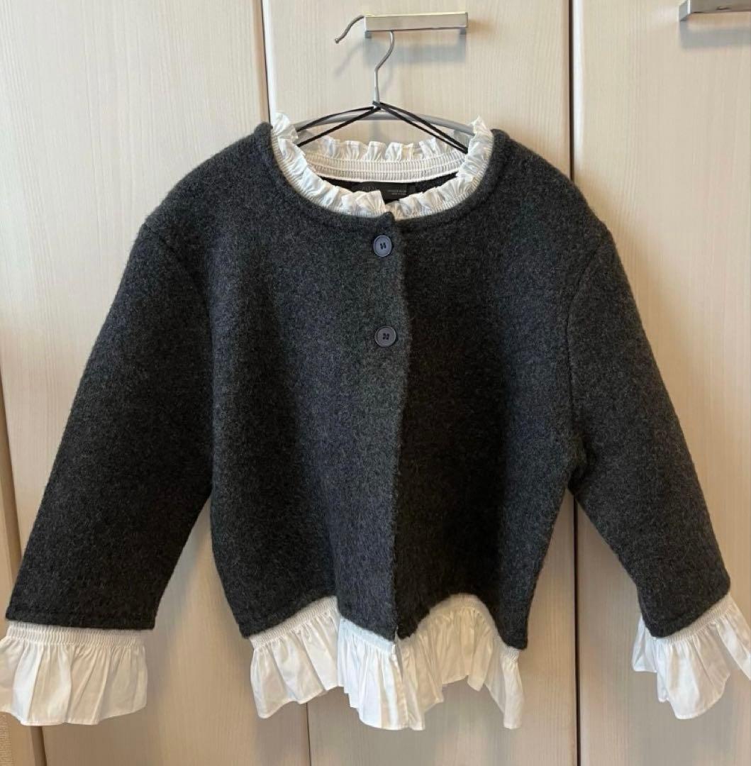 1度着用 ZARA ポプリンコンビニットジャケット M
