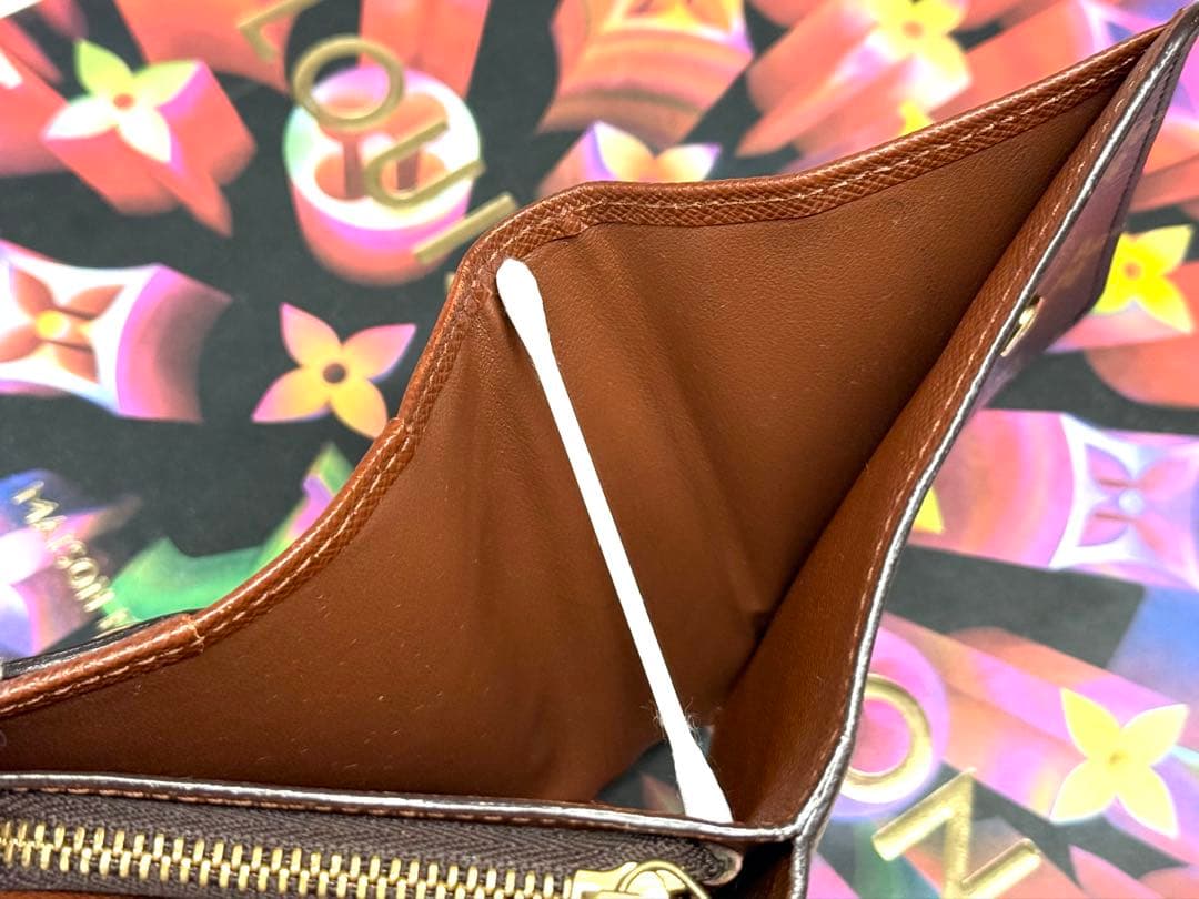 良品！ルイヴィトン　コンパクトジップ　二つ折り財布