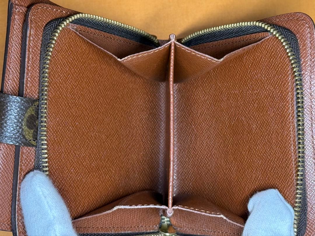 良品！ルイヴィトン　コンパクトジップ　二つ折り財布