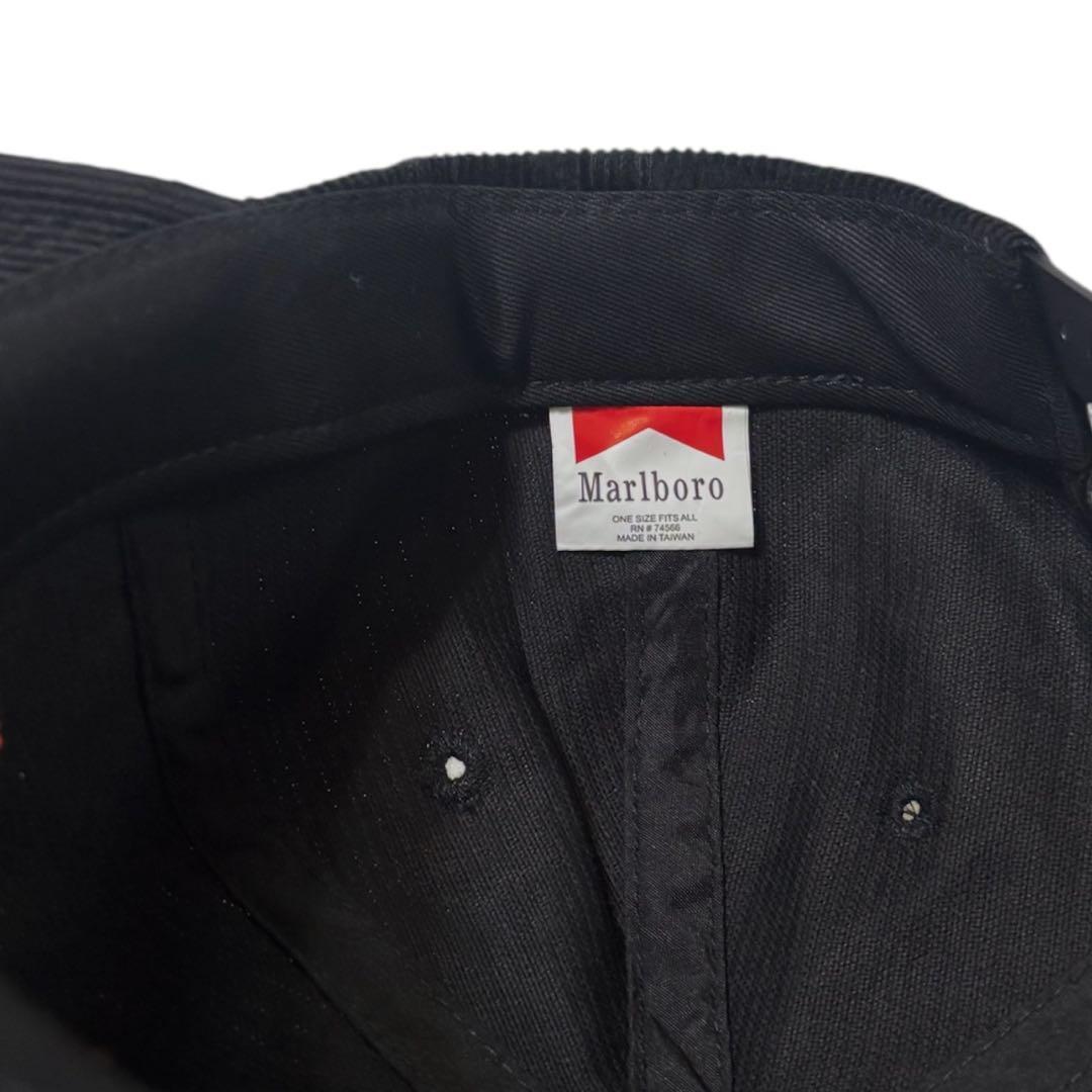 Marlboro マルボロ コーデュロイキャップ CAP ブラック 黒 赤刺繍