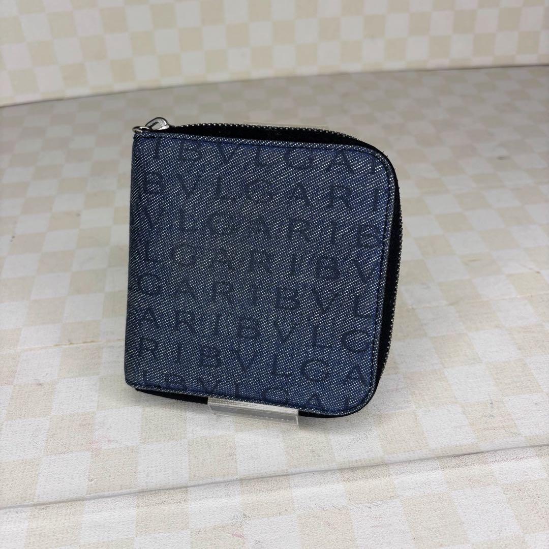 極美品　BVLGARI ブルガリ　財布　ラウンドジップ　二つ折り　M06