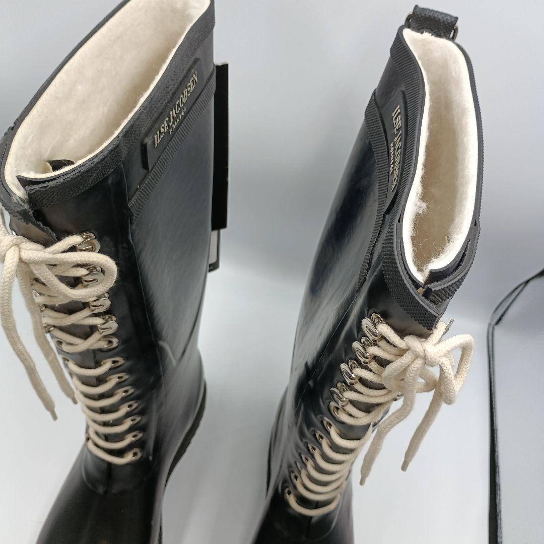 【新品・傷有】ILSE JACOBSEN レインブーツ レースアップ ２４cm