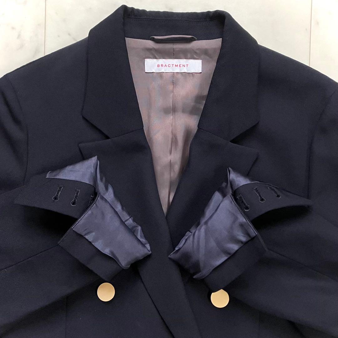 美品 BRACTMENT ユナイテッドアローズ　紺ブレ 金 ダブル ジャケット