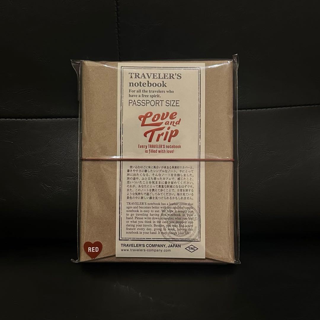 トラベラーズノート LOVE AND TRIP パスポートサイズ レッド 赤