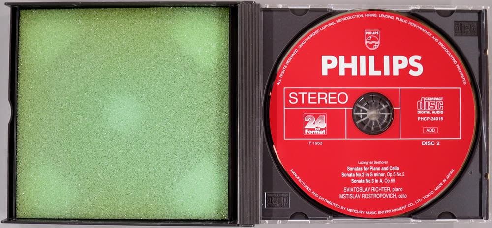 2CD ロストロポーヴィチ, リヒテル /ベートーヴェン：チェロ・ソナタ 全５曲