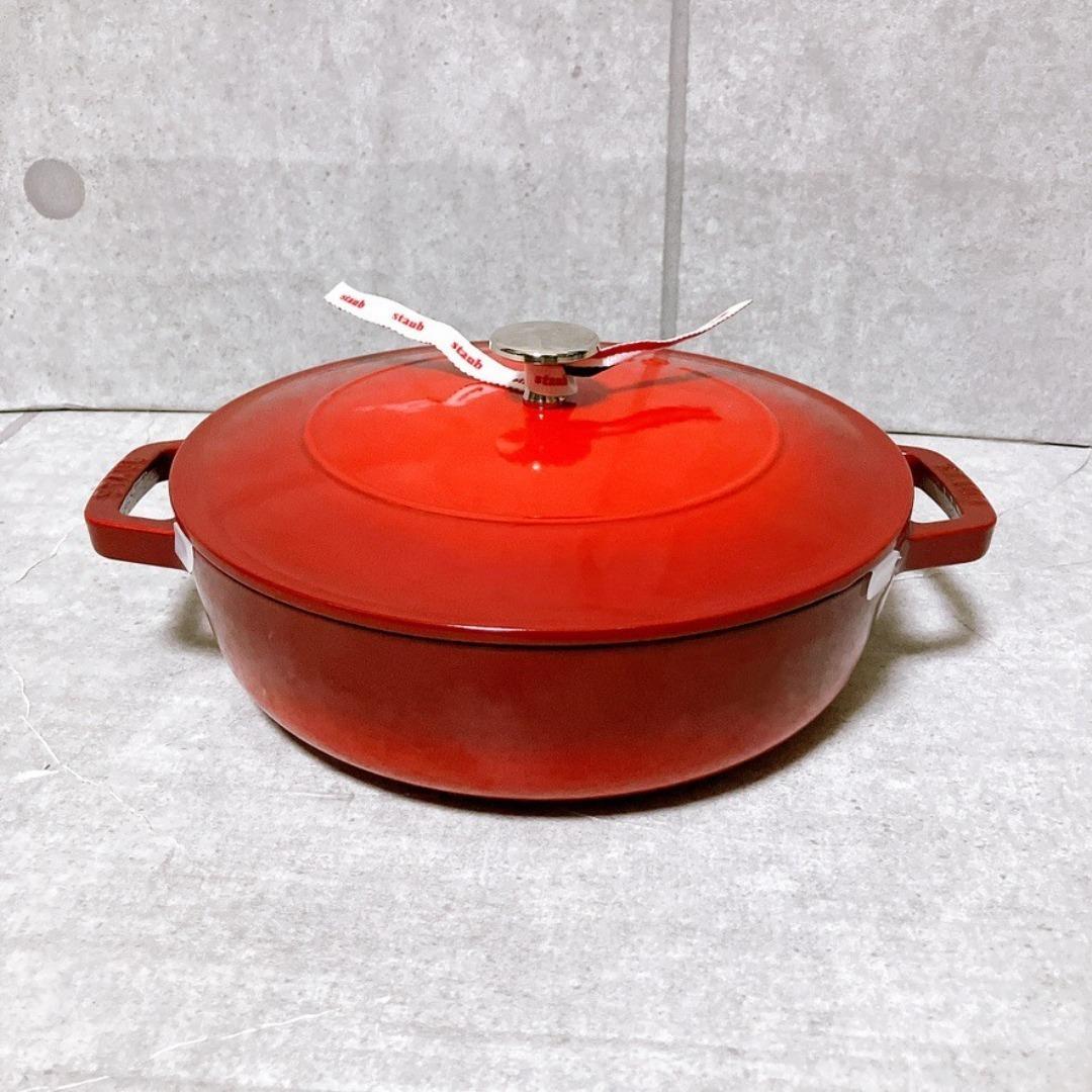 【未使用品】STAUB ブレイザーソテーパン 24cm ホーロー 両手鍋 調理