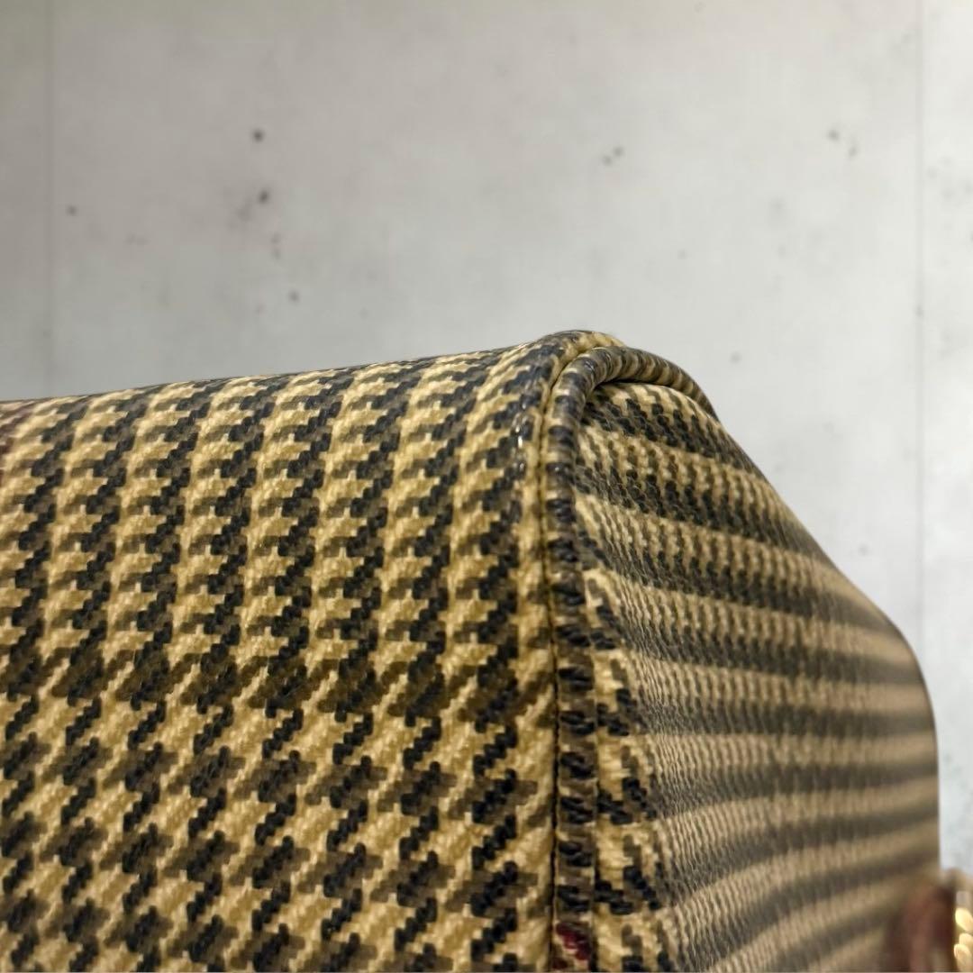 極美品‼️POLO Ralph Lauren 千鳥格子柄 ミニボストンバック
