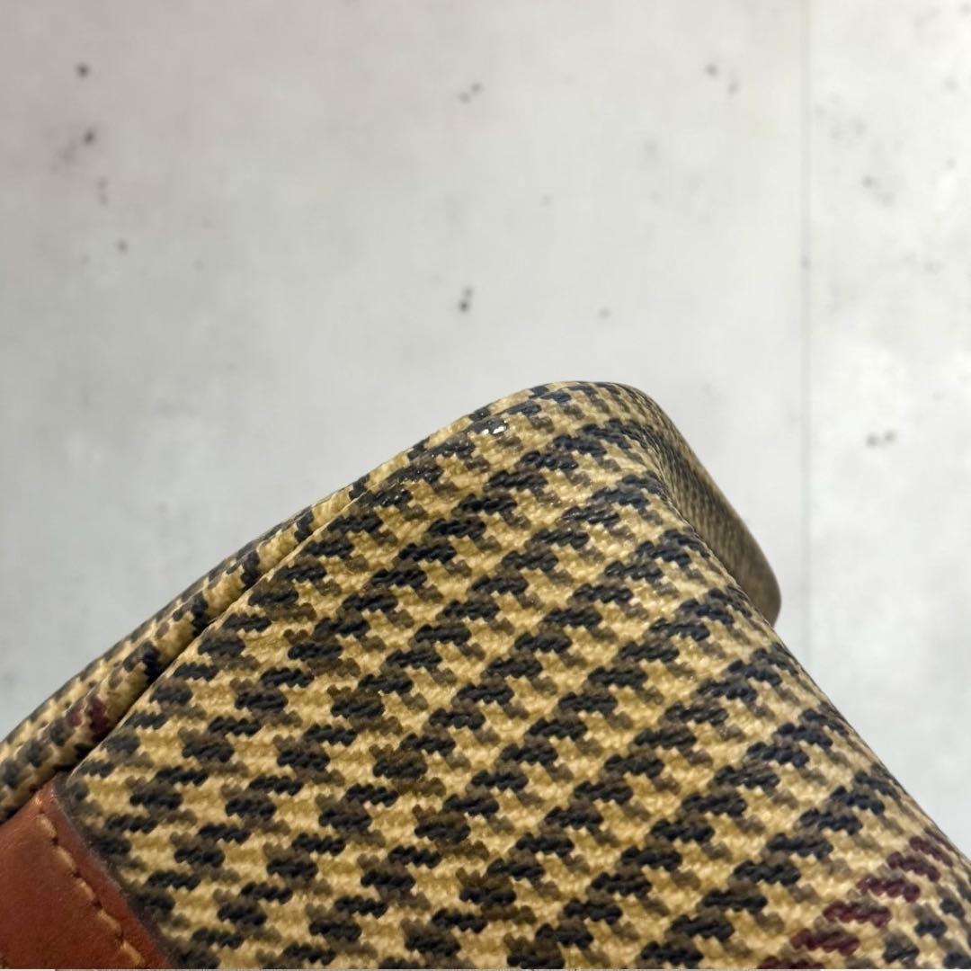 極美品‼️POLO Ralph Lauren 千鳥格子柄 ミニボストンバック