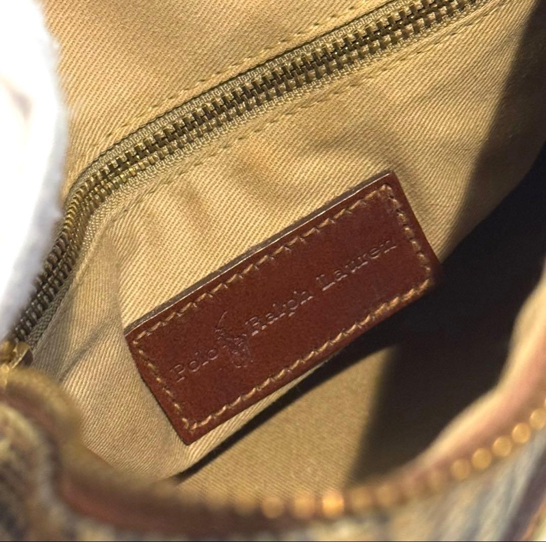 極美品‼️POLO Ralph Lauren 千鳥格子柄 ミニボストンバック