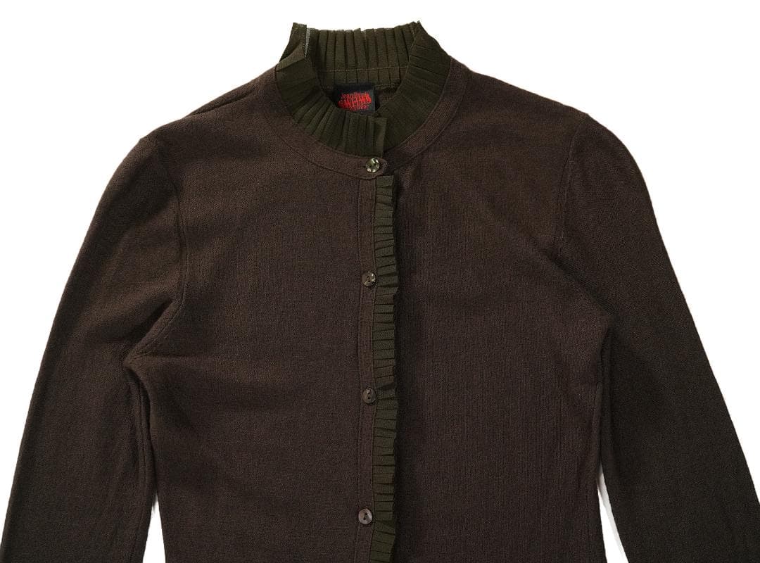 Jean Paul Gaultier ウール レーヨン フリル カーディガン