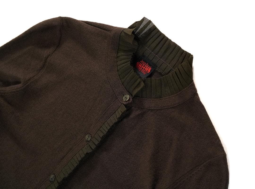 Jean Paul Gaultier ウール レーヨン フリル カーディガン