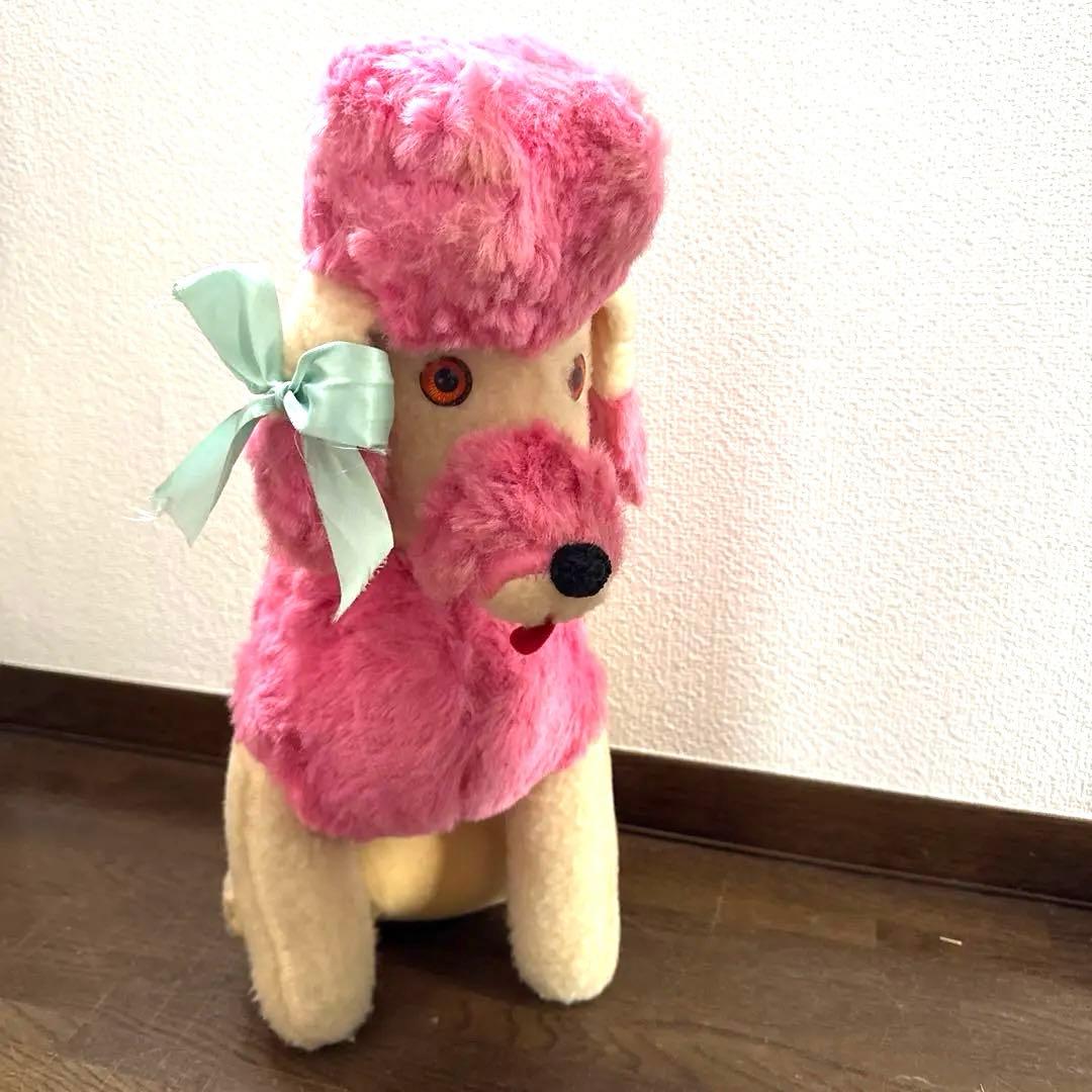 ヴィンテージ　ピンクのプードルぬいぐるみ