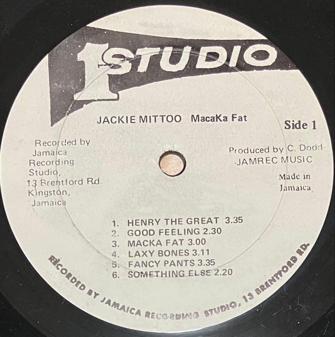 Jackie Mittoo - Macka Fat レゲエ