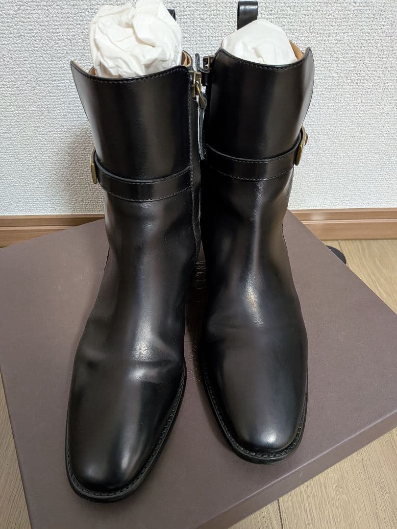 SARTORE サイドジップ ショートブーツ ローヒール レザー 23.5
