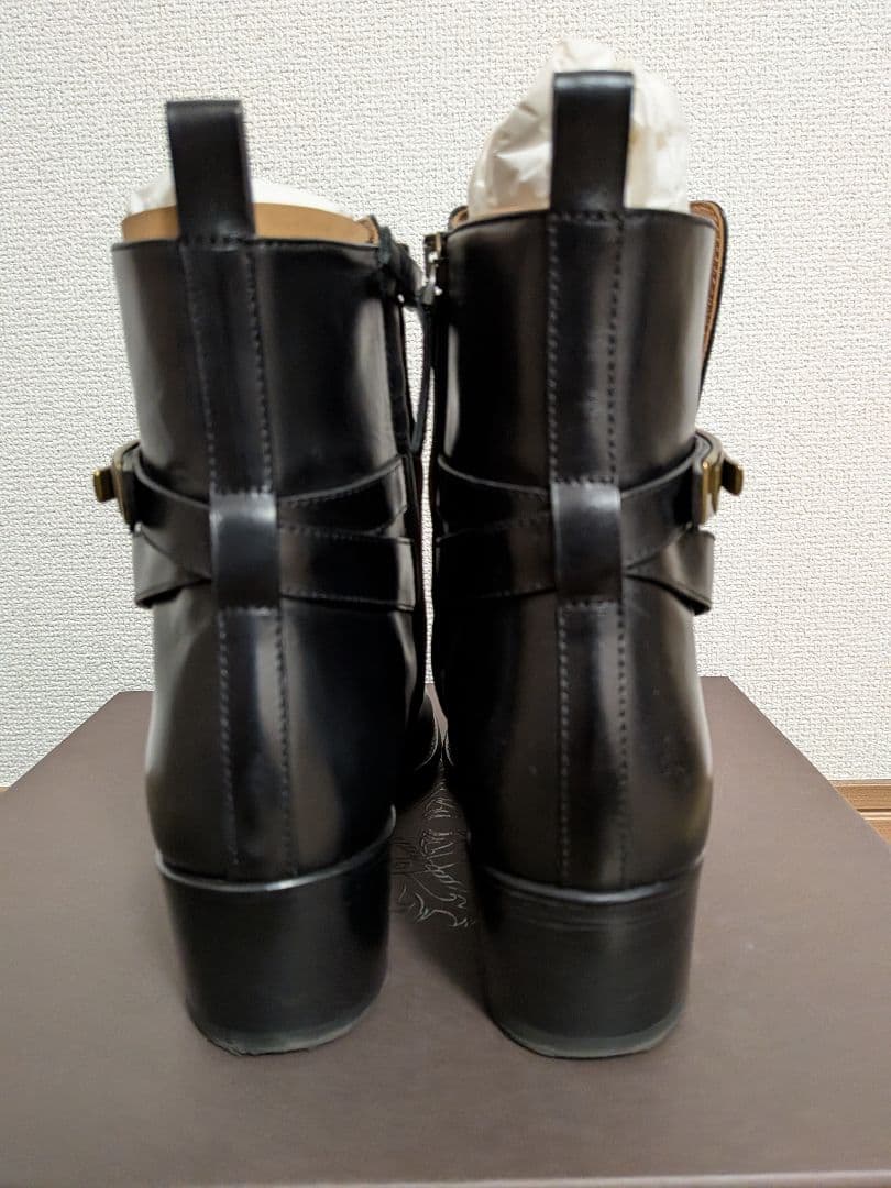 SARTORE サイドジップ ショートブーツ ローヒール レザー 23.5