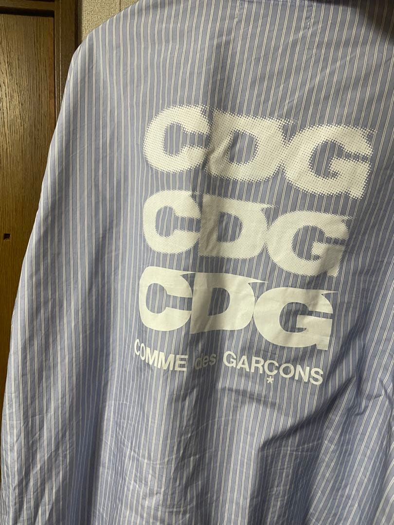 CDG ストライプ コーチジャケット XXL