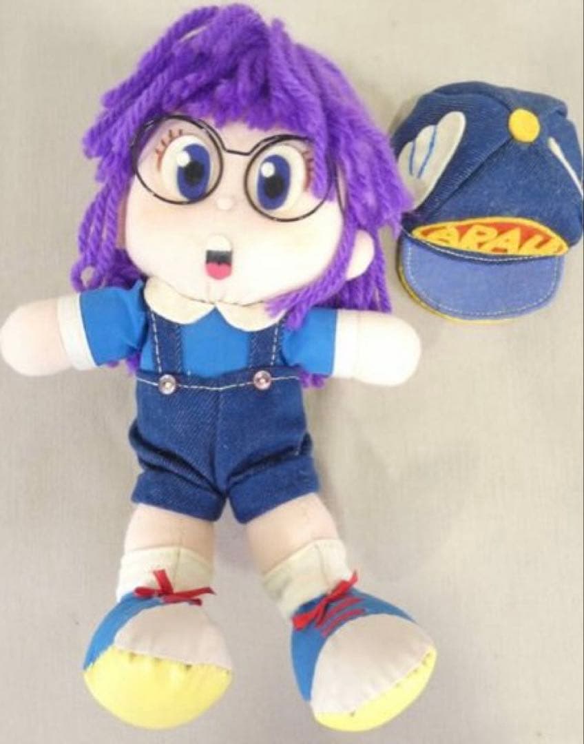 希少　Dr.スランプアラレちゃん ぬいぐるみ 帽子付き　約30cm 良好