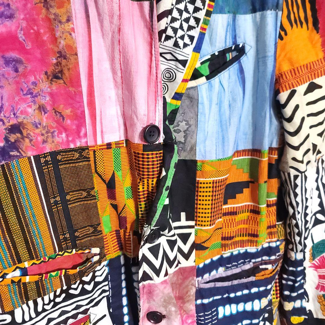 激レア　エンジニアードガーメンツ　パッチワークジャケット　総柄