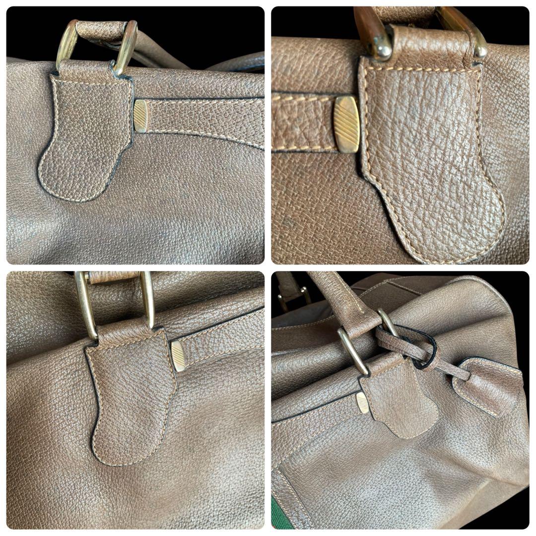 処分価格✨GUCCIオールドグッチ シェリーレザーボストンバッグヴィンテージ